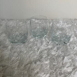Set three Crown Royal Whiskey Weighted Bottom Bar Glasses 3.5 x 3"